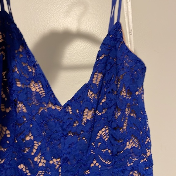 Lulus One Wish Royal Blue Lace Midi Dress - Picture 8 of 10